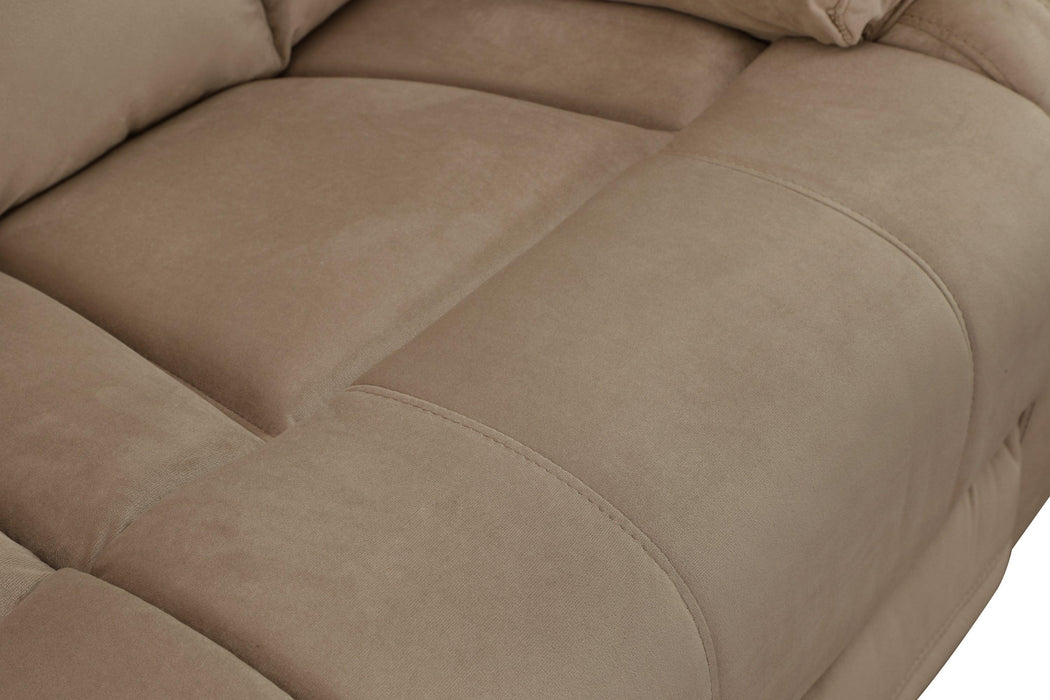 Global United Transitional Microfiber Fabric Sofa