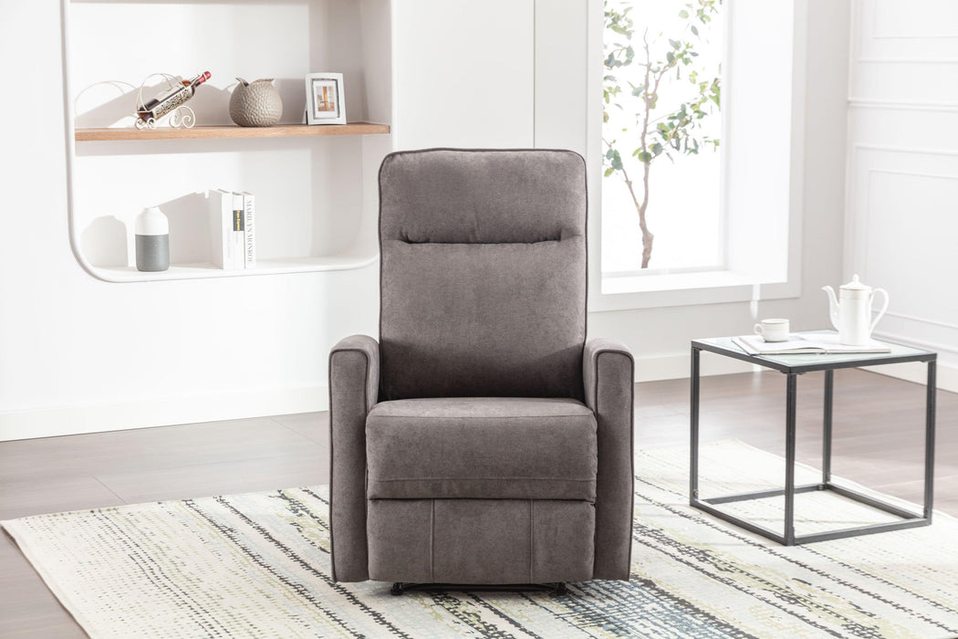 Minimalism Style Manual Recliner, Classic Single Chair, Small Sofa for Living Room&Bed Room, Dark Grey
