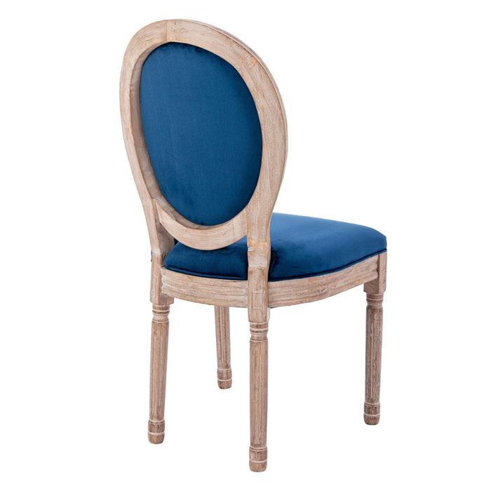 Upholstered Velvet  French Dining  Chair with rubber legs,Set of 2