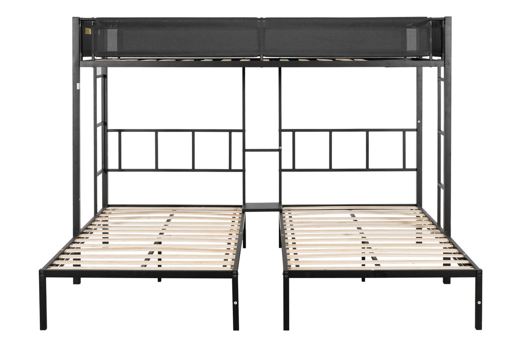 Triple twin bunk bed