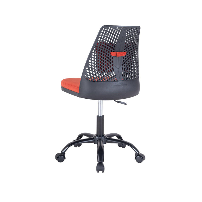 Office Task Desk Chair Swivel Home Comfort Chairs,Adjustable Height with ample lumbar support,Black+Red
