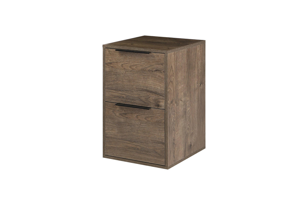 D400mm WOOD FILE CABINET 2 DRAWERS  Grey