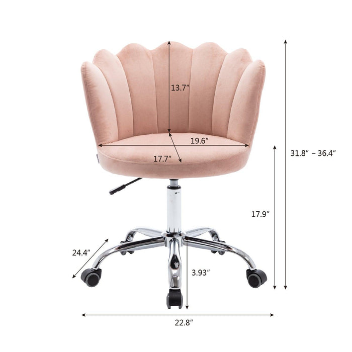 Swivel Shell Chair for Living Room/Bed Room,Modern Leisure office Chair  Pink