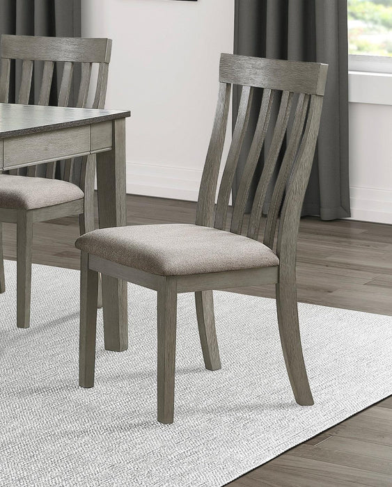 Country Casual Styling 6pc Dining Set Dining Table with Drawers Bench Side Chairs Light Gray Finish Wooden Contemporary Furniture