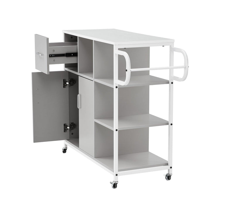 KITCHStorage cabinet GRY, move with roller..