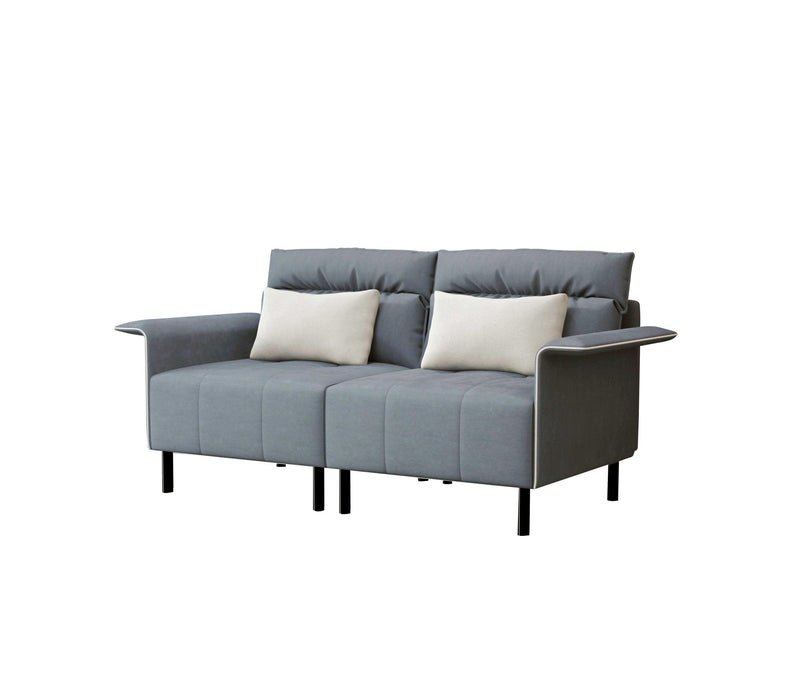 Sofa Couch,  Mid-Century Tufted Love Seat for Living Room(LIGHT GREY)