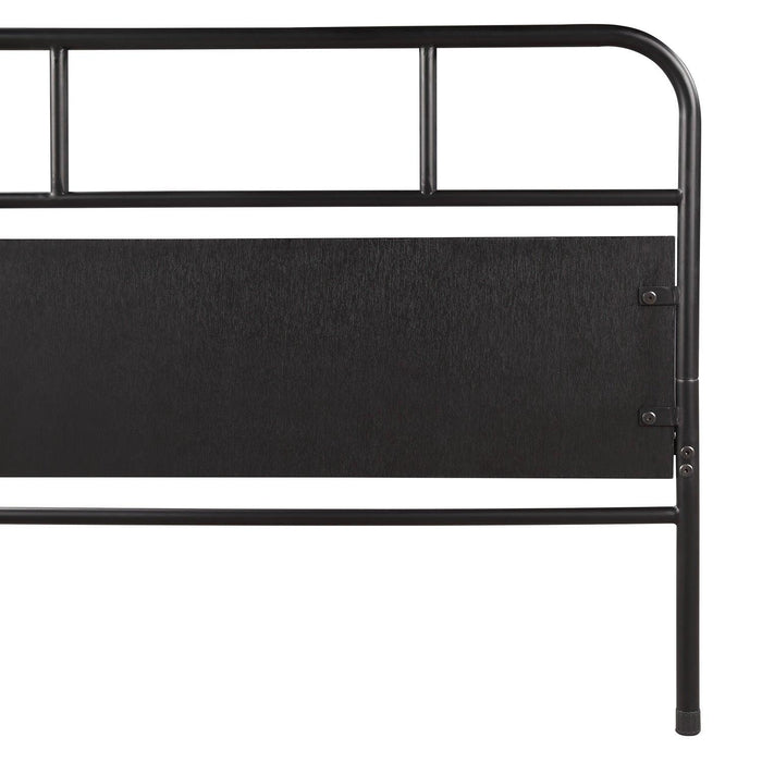 Metal Daybed Platform Bed Frame with Trundle Built-in Casters, Twin Size