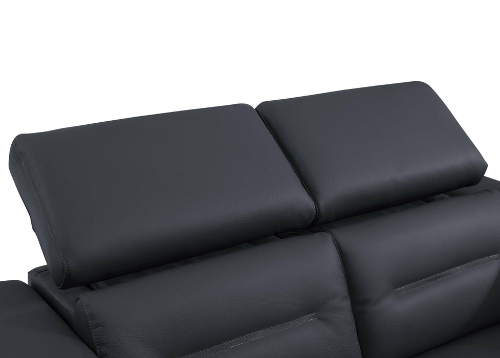 Global United Top Grain Italian Leather Sofa with Power Recliner