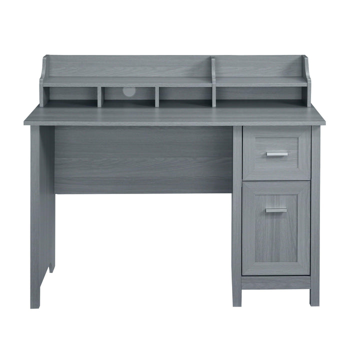 Techni Mobili Classic Office Desk withStorage, Grey