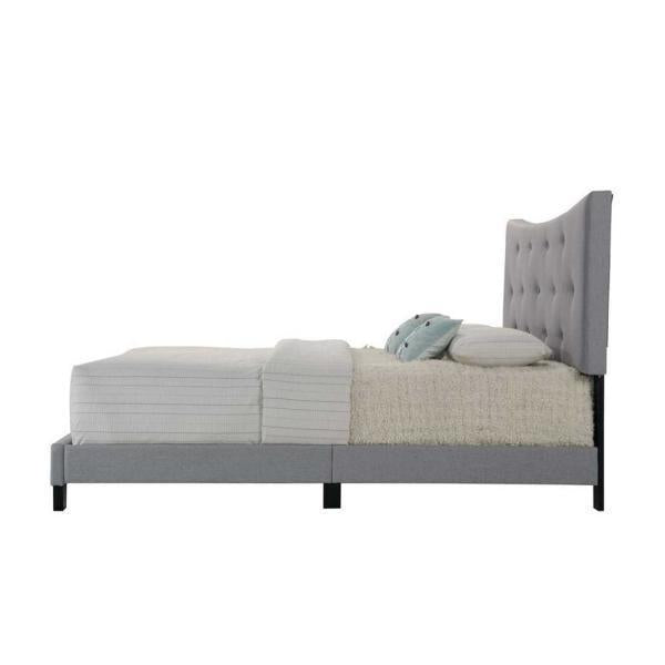 ACME Venacha Queen Bed in Gray Fabric 26360Q