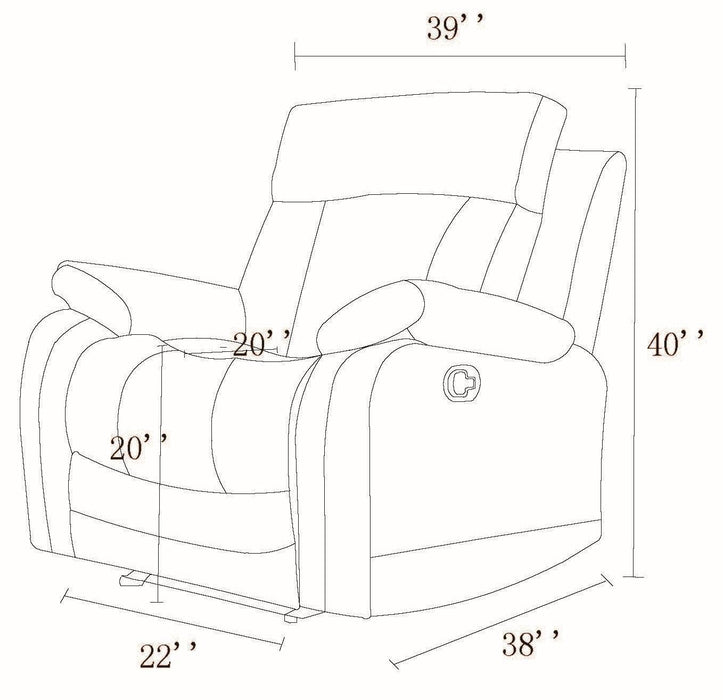 Global United Reclining Transitional Microfiber Fabric Chair