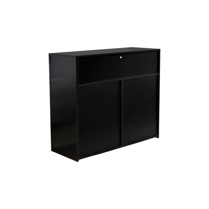 Living Room SideboardStorage Cabinet Black High Gloss with LED Light,Modern Kitchen Unit Cupboard Buffet WoodenStorage Display Cabinet TV Stand with 2 Doors for Hallway Dining Room