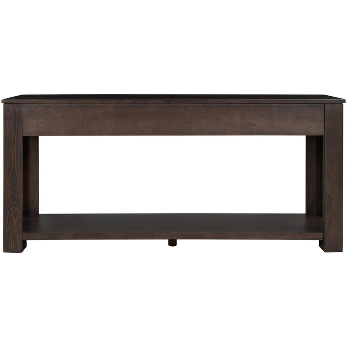 Console Table/Sofa Table withStorage Drawers and Bottom Shelf for Entryway Hallway(Espresso)