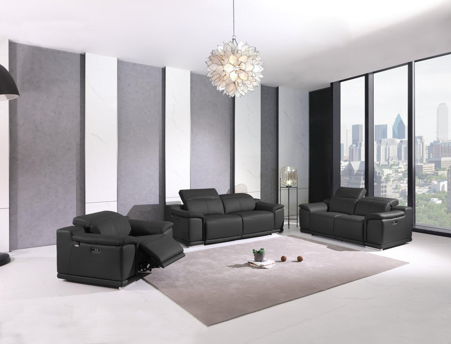Global United Genuine Italian Leather Power Reclining Sofa