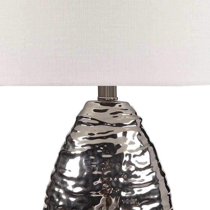 Livy Oval Textured Ceramic Table Lamp