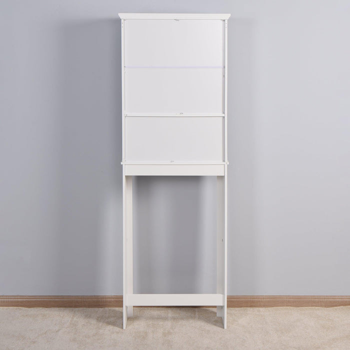 Bathroom WoodenStorage Cabinet Over-The-Toilet Space Saver with a Adjustable Shelf 23.62x7.72x67.32 inch