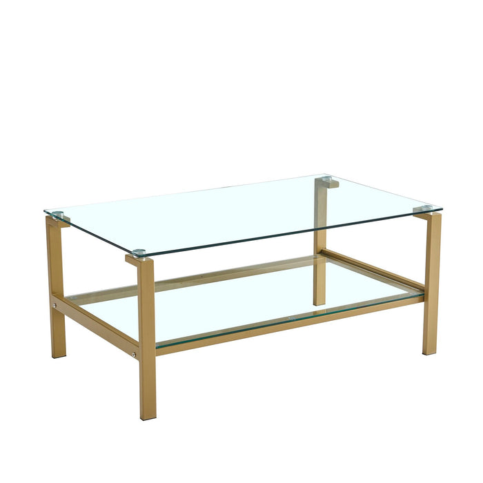 Clear Glass Clear Coffee Table