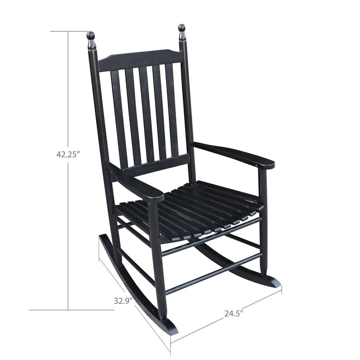 wooden porch rocker chair  BLACK