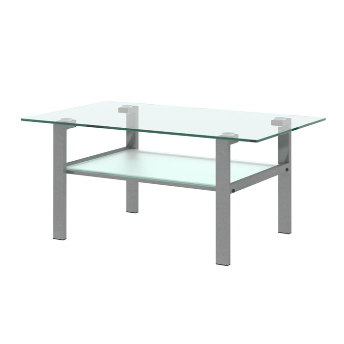 Transparent glass grey coffee table,Modern simple, living room coffee table, side center table