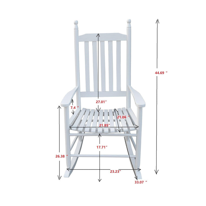 wooden porch rocker chair  WHITE