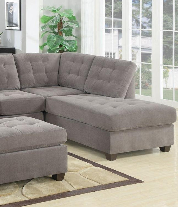 Living Room Sectional Waffle Suede Charcoal Color Sectional Sofa w Pillows Couch Tufted Cushion  Contemporary (NO OTTOMAN)