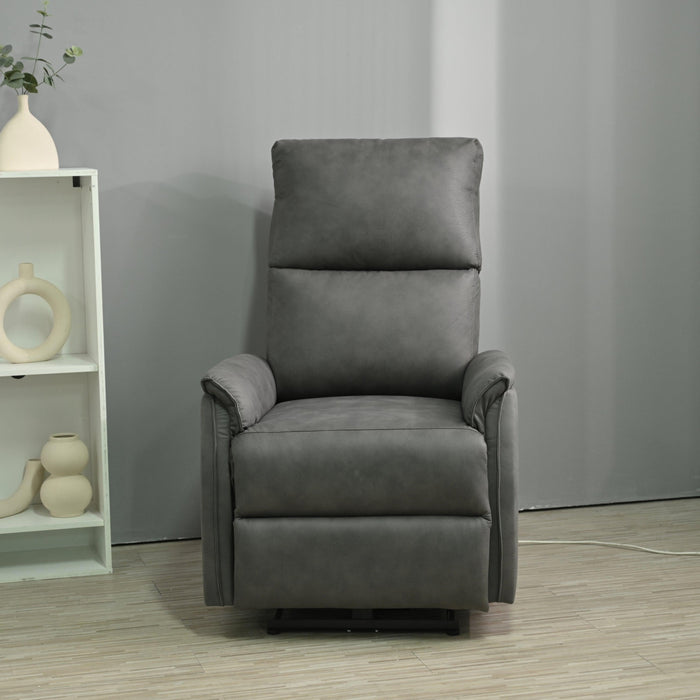 Electric Power Recliner Chair, Reclining Chair for Bedroom Living Room,Small Recliners Home Theater Seating, with USB Ports,Recliner for small space,Dark Gray