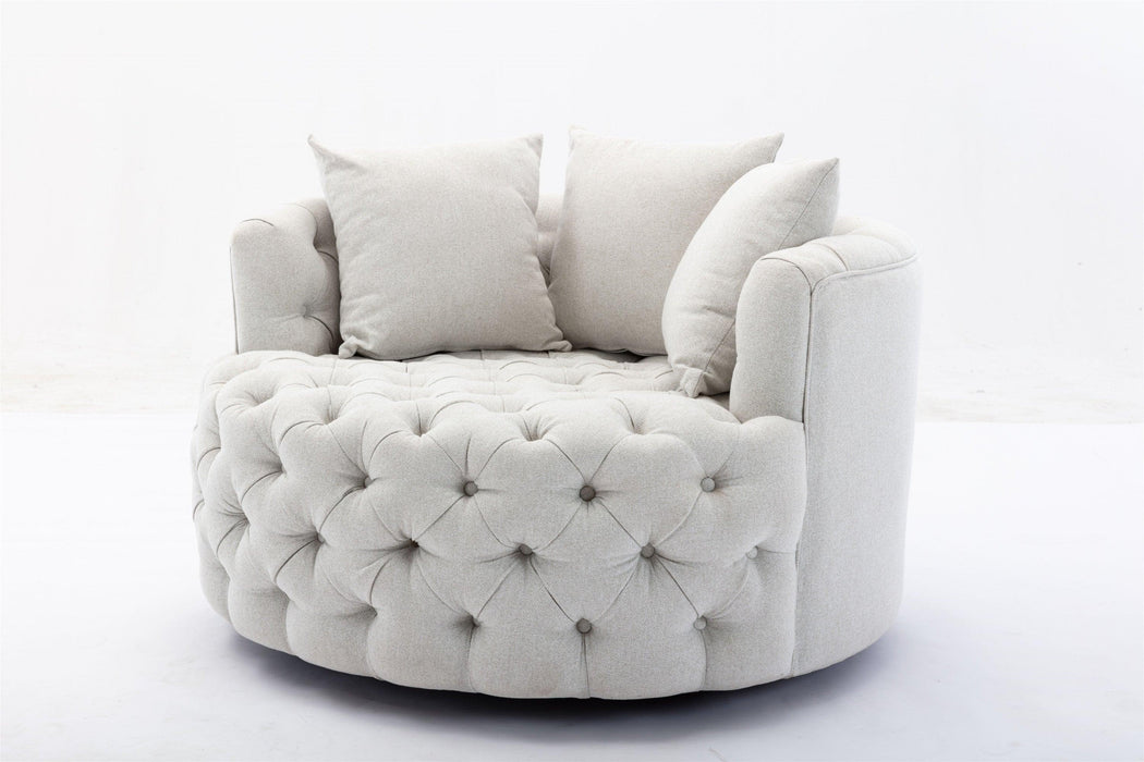 Modern  Akili  swivel accent chair  barrel chair  for hotel living room /Modern  leisure chair  Beige