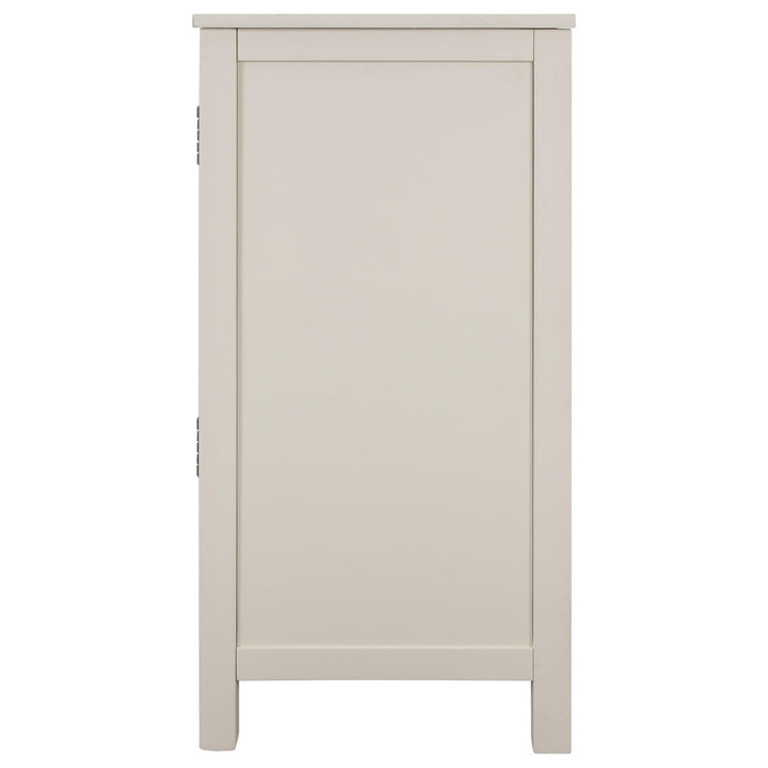 WoodStorage Cabinet with Doors and Adjustable Shelf, Entryway Kitchen Dining Room, Cream White