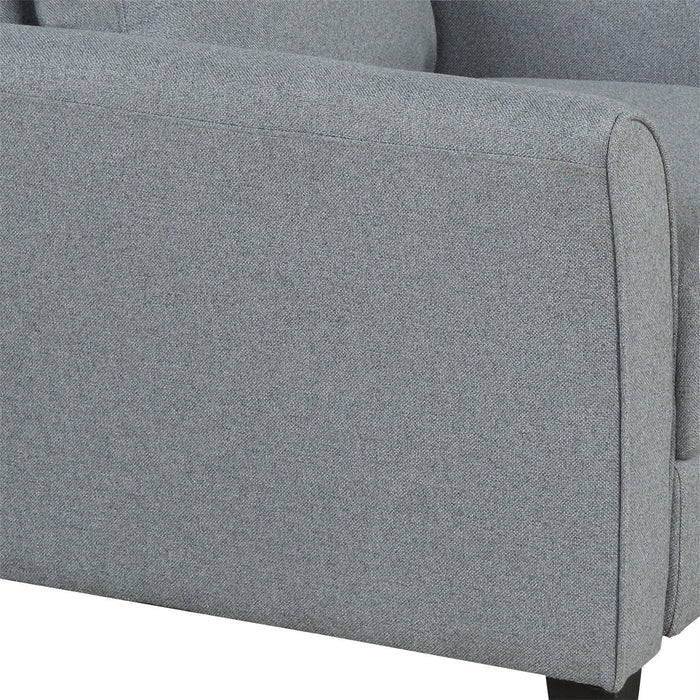 Living Room Furniture Armrest Single Sofa (Gray)