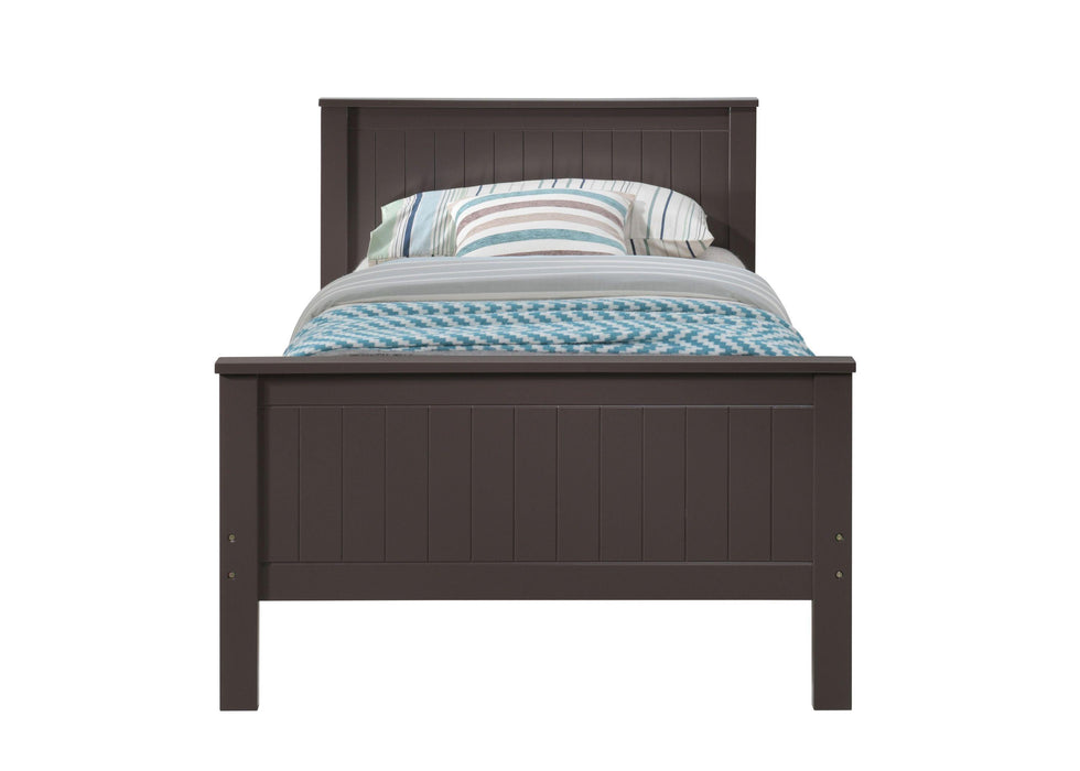 ACME Bungalow Twin Bed, Chocolate Finish BD00494