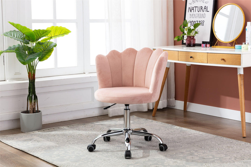 Swivel Shell Chair for Living Room/Bed Room,Modern Leisure office Chair  Pink