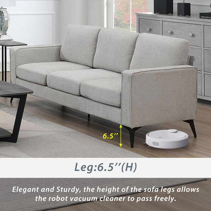 Modern 3-Piece Sofa Sets with Sturdy Metal Legs,Chenille Upholstered Couches Sets Including 3-Seat Sofa, Loveseat and Single Chair for Living Room Furniture Set (1+2+3 Seat)