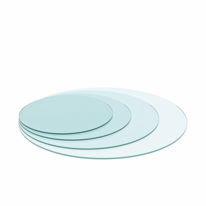 36" Inch Round Tempered Glass Table Top Clear Glass 1/4" Inch Thick Flat Polished Edge