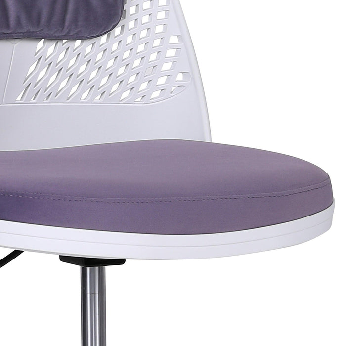 Office Task Desk Chair Swivel Home Comfort Chairs,Adjustable Height with ample lumbar support,White+Purple