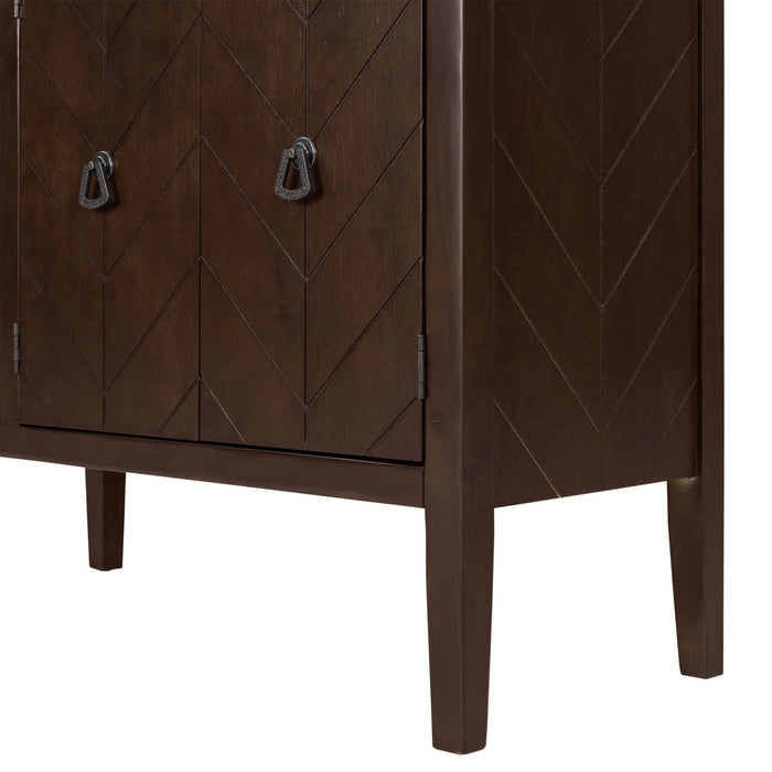 AccentStorage Cabinet Wooden Cabinet with Adjustable Shelf, Antique Gray, Entryway, Living Room, Bedroom