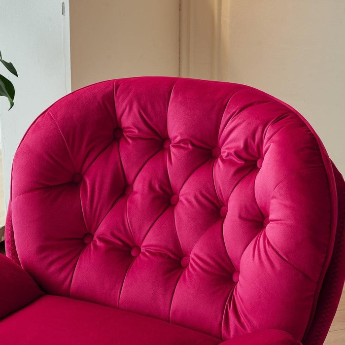 Swivel Leisure chair lounge chair velvet apple green color