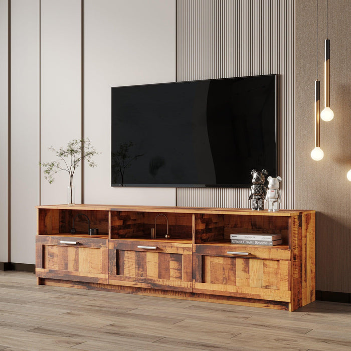 Modern minimalist TV cabinet 80 inch TV stand, open locker Living Room Bedroom