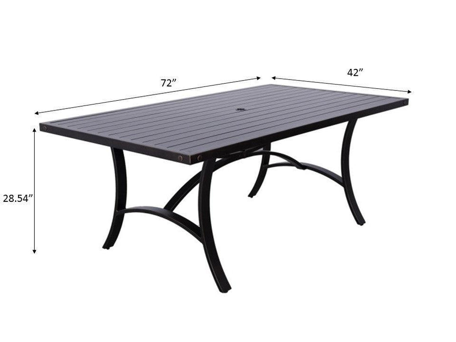 Rectangle Dining Table, Aluminum Frame Best Patio Furniture