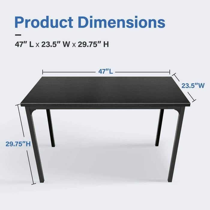 Simple DeluxeModern Design, Simple Style Table Home Office Computer Desk for Working, Studying, Writing or Gaming, Black