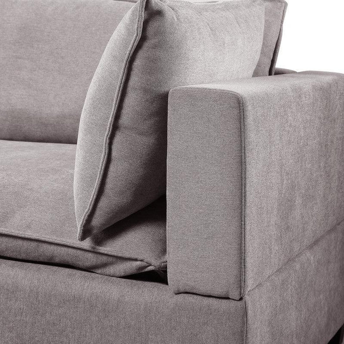 Madison Light Gray Fabric Sofa Loveseat Living Room Set
