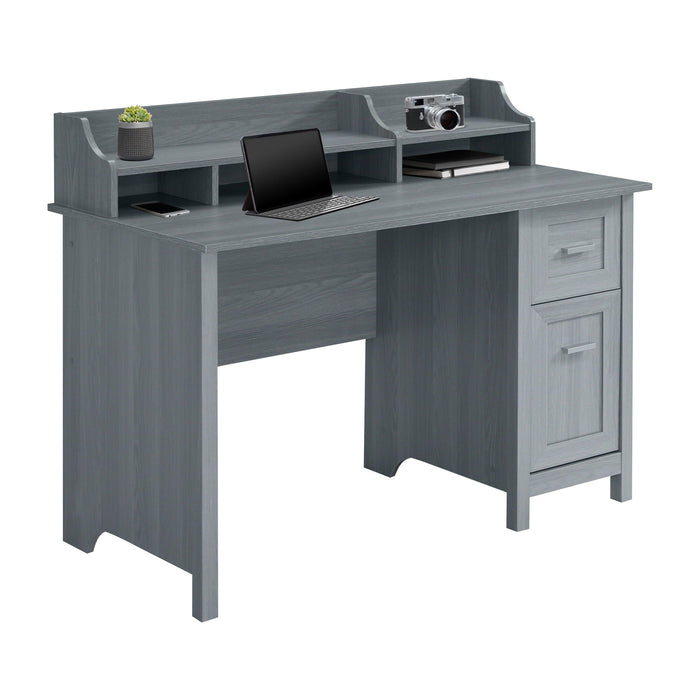 Techni Mobili Classic Office Desk withStorage, Grey