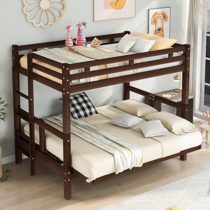 Twin over Full Convertible Bunk Bed - Espresso