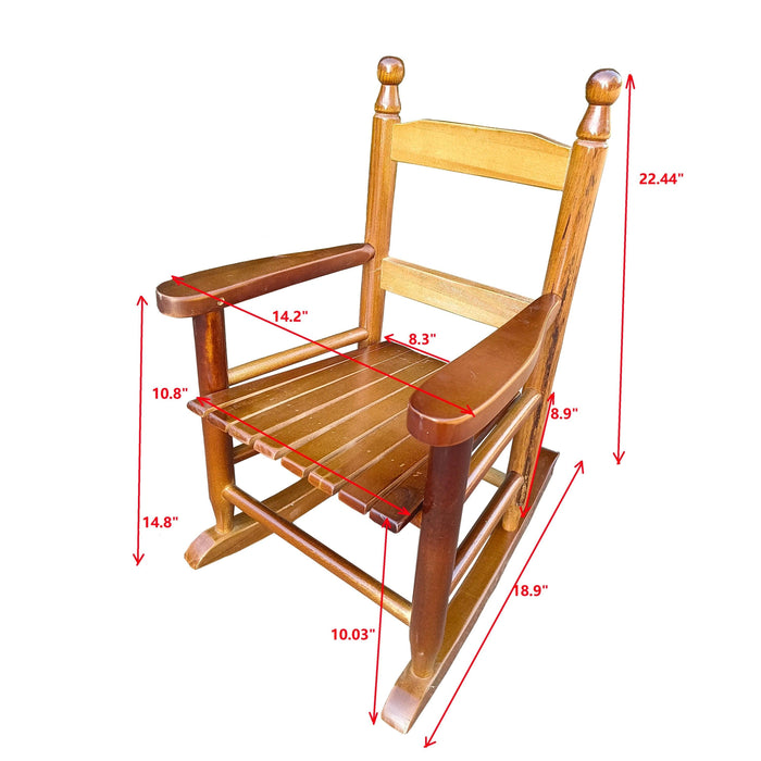 Children's  rocking oak chair- Indoor or Outdoor -Suitable for kids-Durable