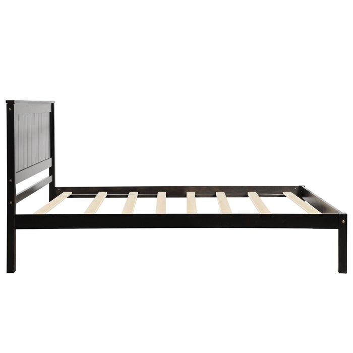 Platform Bed Frame with Headboard , Wood Slat Support , No Box Spring Needed ,Twin,Espresso