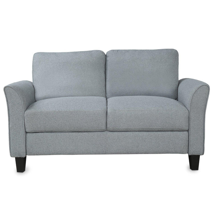 Living Room Furniture Armrest Single Sofa   and Loveseat Sofa (Gray)