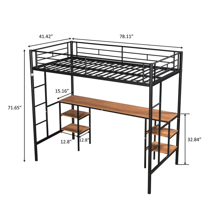 LOFT BED WITH TABLE