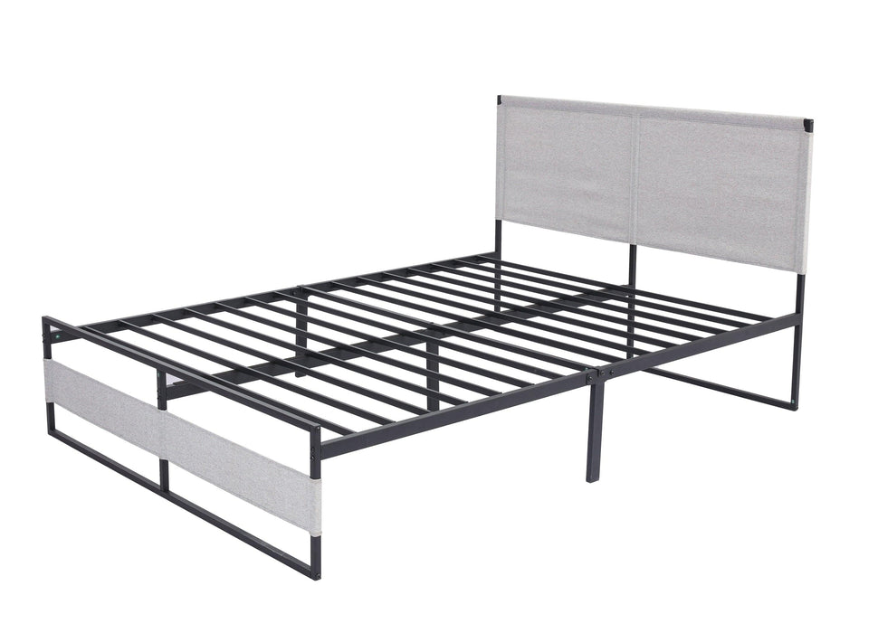 V4 Metal Bed Frame 14 Inch King Size with Headboard and Footboard, Mattress Platform with 12 InchStorage Space