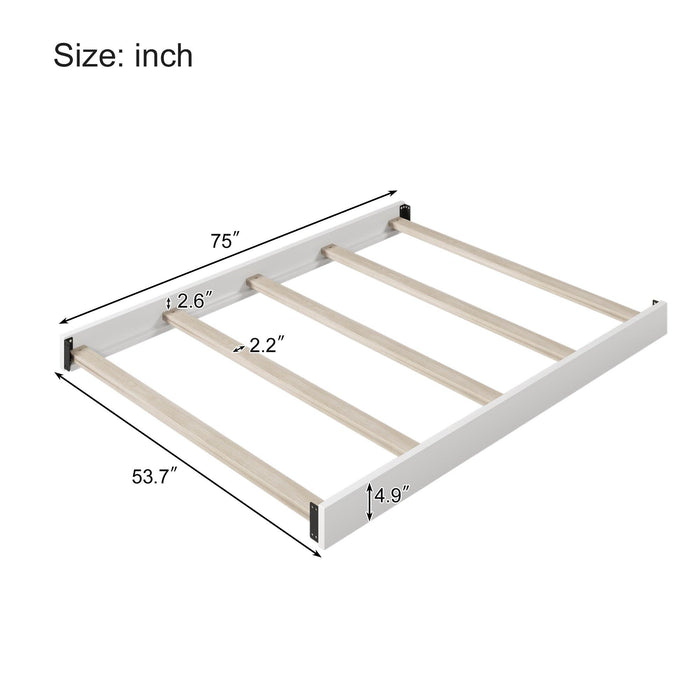 Full Size Conversion Kit Bed Rails for Convertible Crib, White