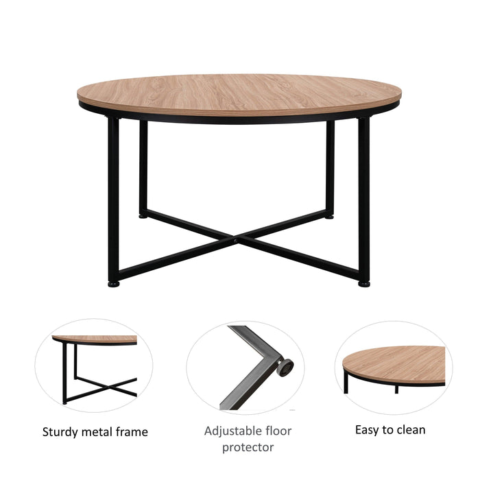 Modern Round Metal Coffee Table