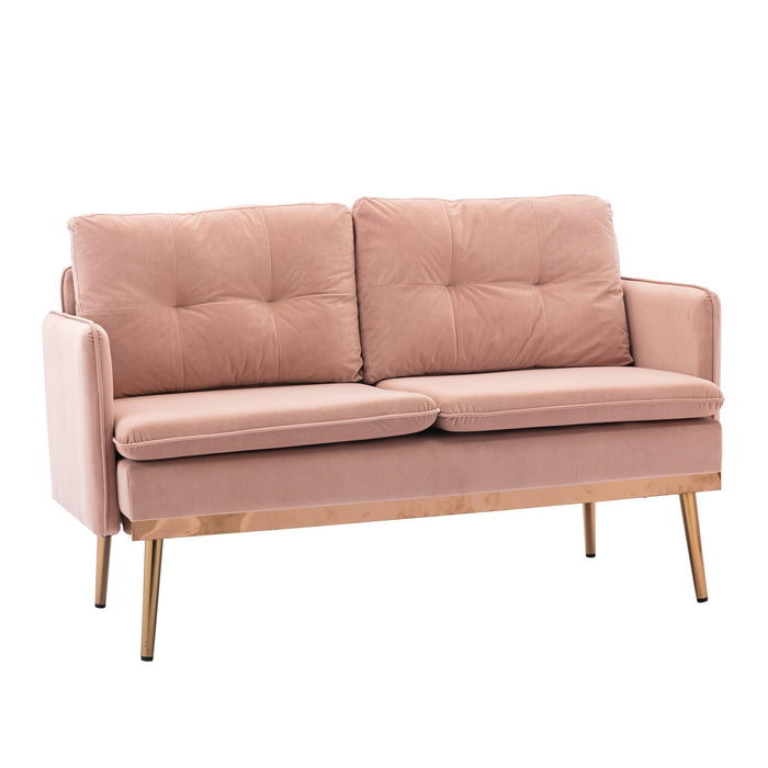 Velvet  Sofa , Accent sofa .loveseat sofa with Stainless feet